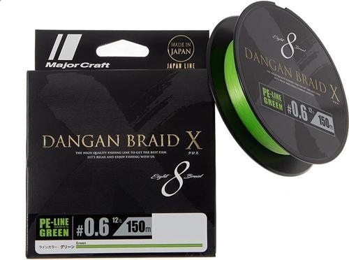 Dangan Braid X 8X İp Misina PE 0.6 0.06mm 12lb/5.44kg 150mt Yeşil