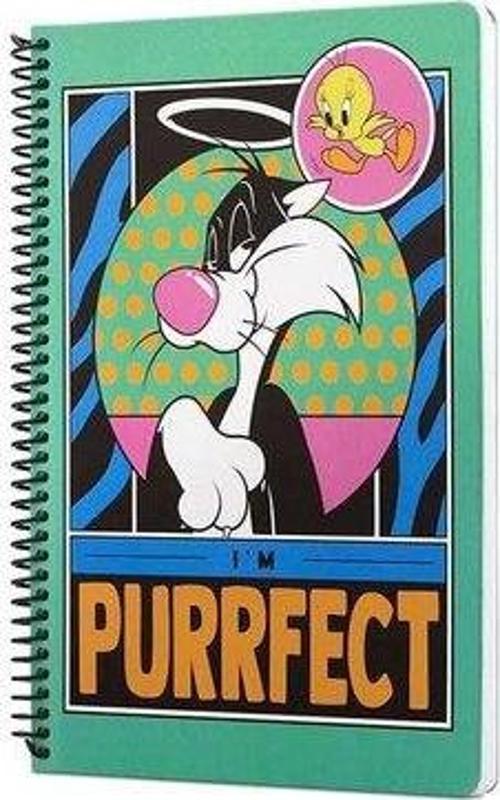 Looney Tunes I'm Perrfect Spiralli Defter Yeşil 80 Yaprak 17 x 24 388630