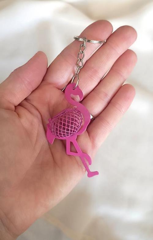 Anahtarlık Flamingo Kuş Araba Çanta Cüzdan Süsü Aksesuar   