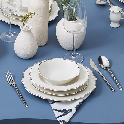 Elegance Bone Prosper 53 Parça 12 Kişilik Yemek Takımı Platin