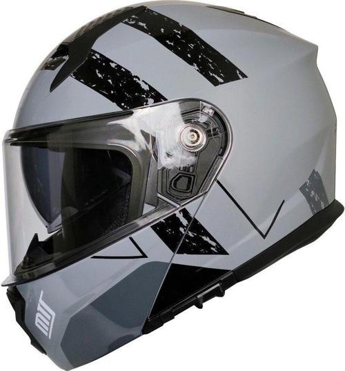 Motosiklet Çene Açılır Kask Güneş Vizörlü Ece 22.06 Sertifikalı Yeni Sezon Motor Kaskı V2 Grey