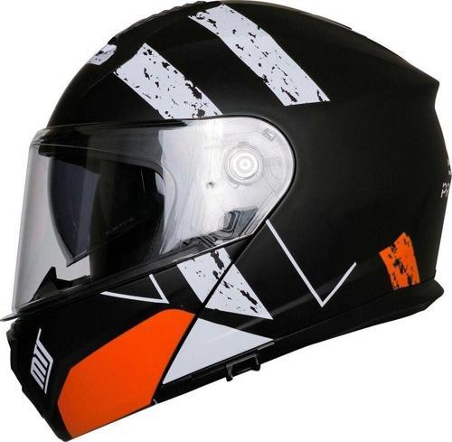 Motosiklet Çene Açılır Kask Güneş Vizörlü Ece 22.06 Sertifikalı Yeni Sezon Motor Kaskı V2 Orange
