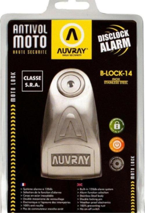 Motosiklet B-Lock 14 Çelik Alarmlı Disk Kilidi 14 Mm Sra Sertifikalı 120Db Motor Disk Kilit