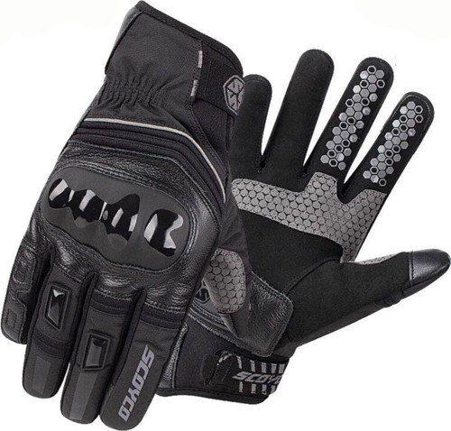 Motosiklet Eldiveni Deri Ve Cordura Reflektörlü Su Geçirmez Özel İç Mebran Dirençli Motor Eldiveni