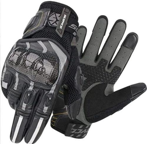 Motosiklet Eldiveni Karbon Fiber Koruma Deri Microfiber Kumaş Motor Eldiven