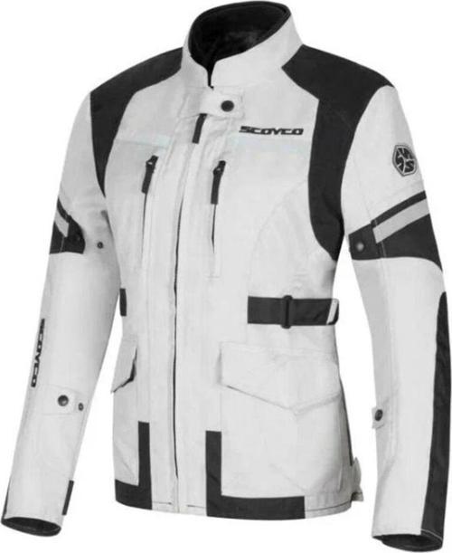 Motosiklet Kadın Montu 4 Mevsim Uzun Oxford 600-D Dayanıklı Kumaş Women Motor Mont Grey