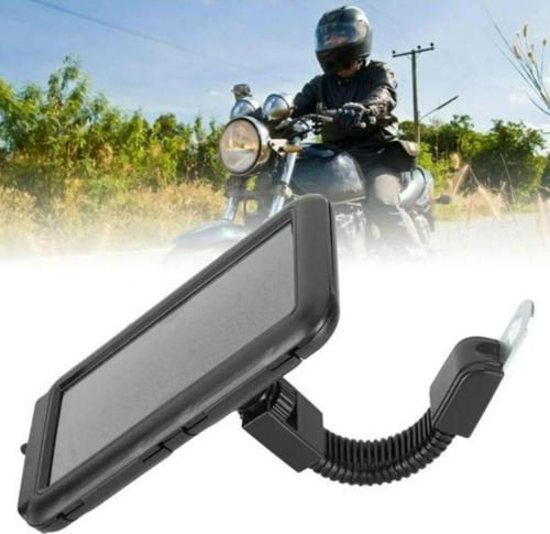 Motosiklet Kapalı Telefon Tutucu Ayna Bağlantılı Sert Kapaklı Suya Dayanıklı 6.5 İnc Telefon Tutucu