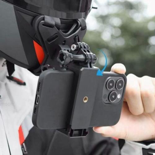 Motosiklet Kask Çene Aksiyon Kamera Ve Telefon Tutucu Motor Kask Standı Kask Çene Montaj Tutacağı