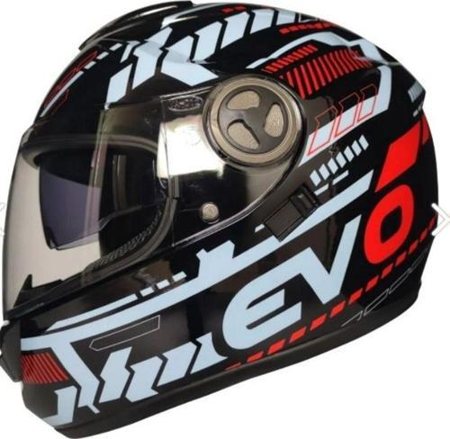 Motosiklet Kaskı Ce Onaylı Full Face Abs Materıal Güneş Vizörlü Kask Evo Red