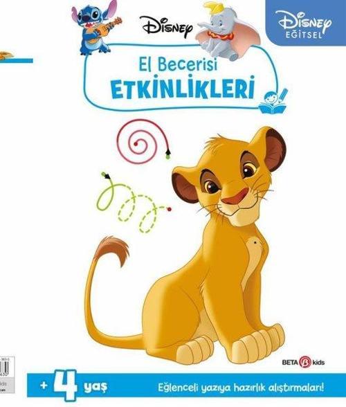 Disney Eğitsel Simba El Becerisi Etkinlikleri Yazıya Hazırlık 4+Yaş