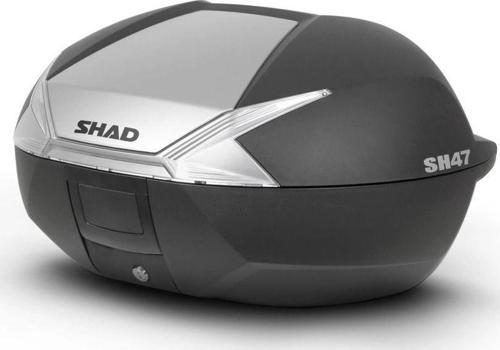 Motosiklet Kurye Arka Top Case Çanta Titanyum Kilitli Shad Motor Çantası Bagaj Hacim 47 Lt