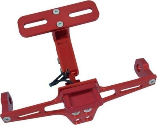 Motosiklet Ledli Alüminyum Plaka Tutucu Unıversal Model Ayarlanabilir Çerçeveli Motor Plak Tutucu