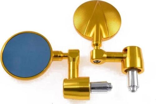 Motosiklet Lüx Gidon Aynası Unıversal Model Büyük Ayna 1.Kalite Motor Gidon Aynası Gold