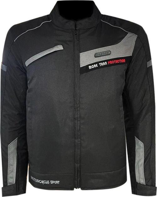 Motosiklet Montu Kısa 4 Mevsim Hörgüçlü Full Korumalı Maxdura Güçlendirilmiş Kumaş Motor Mont Siyah