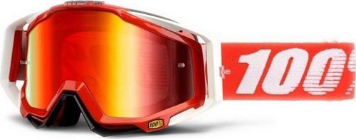 Motosiklet Motocross Gözlük Polikarbonat Lens Profesyonel Mx Atv Enduro Mtb Kross Gözlük Red-White
