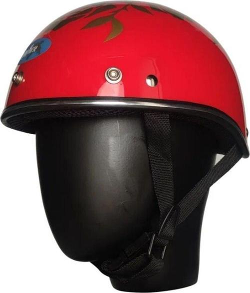 Motosiklet Yarım Chopper Model Kask Vespa Scooter Rose