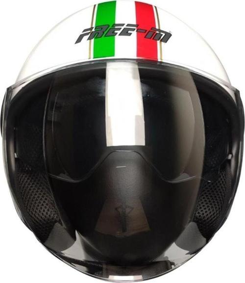 Motosiklet Yarım Kask Camlı Ce Onaylı Güneş Vizörlü Motor Kaskı Itaılan