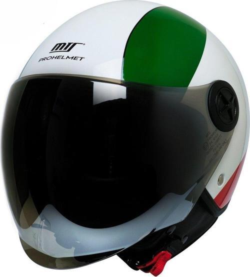 Motosiklet Yarım Kask Siyah Vizör R22.06 Sertifika Fiber Material İtaly  Motor Kaskı