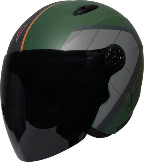 Motosiklet Ve Bisiklet  Yarım Kask Siyah Cam Ce Sertifikalı Abs Material Motor Kaskı Cargo