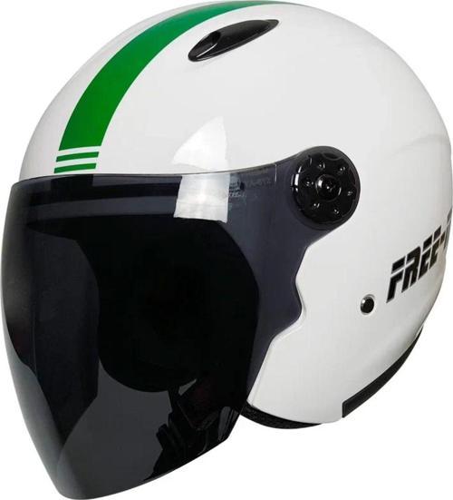 Motosiklet Ve Bisiklet  Yarım Kask Siyah Cam Ce Sertifikalı Abs Material Motor Kaskı İtaly