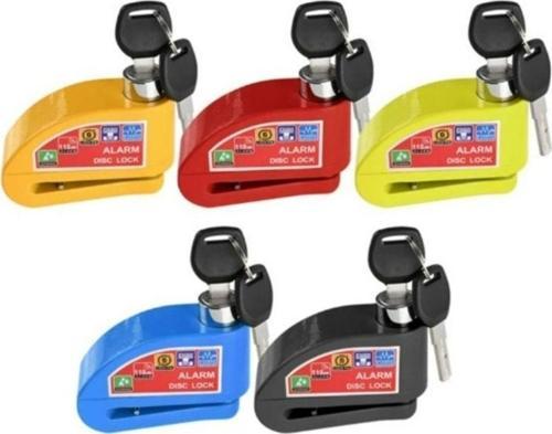 Motosiklet,Bisiklet,Scooter Alarmlı Disk Kilidi Hatırlatma Kablolu Alüminyum Alaşımlı Motor Kilidi