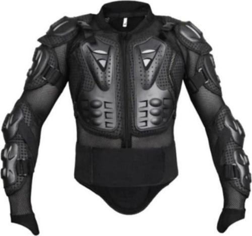 Siyah Body Armor Fileli Yazlık Full Koruma Omuz Sırt Dirsek Göğüs Karın Koruma Cross Motorcu Montu
