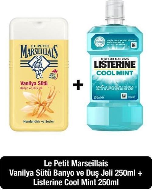 vanilya sütü duş jeli 250 ml + Listerine cool mint 250 ml