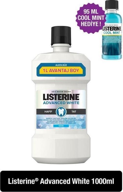 Advanced White 1000 ml + Cool Mint 95 ml Ağız Bakım Suyu