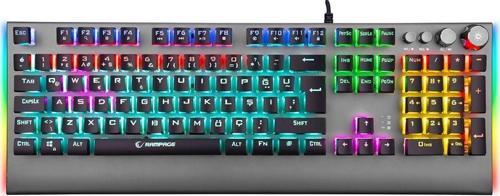 KB-R210 FAVORY Rainbow Aydınlatmalı Kristal Blue Switch Mekanik Gaming Oyuncu Klavyesi