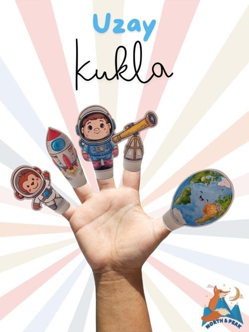 Kağıt Parmak Kukla Seti 10 Adet Uzay Yolculuğu