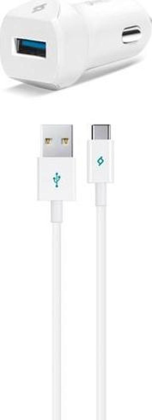 SpeedCharger QC 30 Araç Şarj Aleti ve Type C Kablo