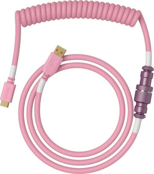 Sarmal USB-C to USB-A 1.4 Metre Klavye Kablosu Pembe