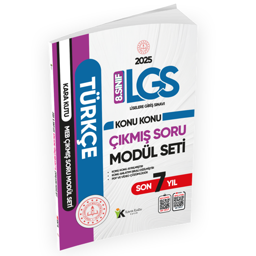 2025 LGS 8.Sınıf TÜRKÇE Karakutu MEB Çıkmış Soru Modülü Video/PDF Çözümlü Konu Konu Son 7 Yıl