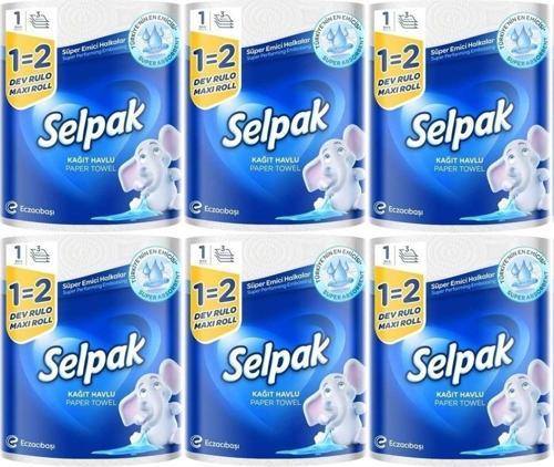 Dev Rulo Havlu 3 Katlı x 6 Adet