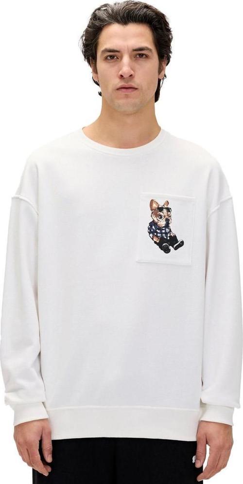 24.02.12.015 Javed Crewneck Sweatshirt Beyaz
