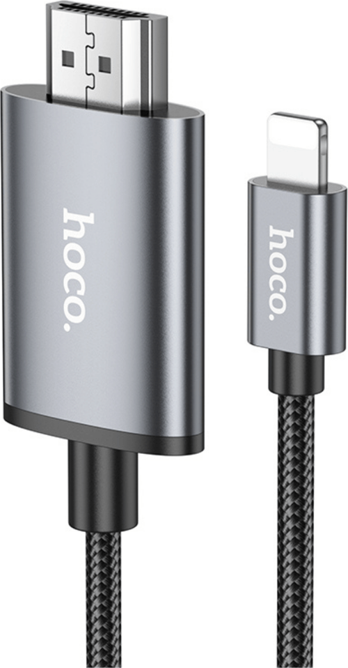 UA27 2M Tak Çalıştır Lightning to HDMI Alüminyum Alaşımlı Örgü Korumalı Dönüştürücü