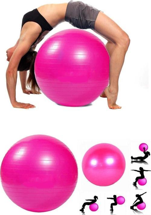 65 Cm Fitilli Pilates Topu Ve Pompa Seti Pilates Denge Yoga Spor Egzersiz Top Jimnastik Fitness Gym