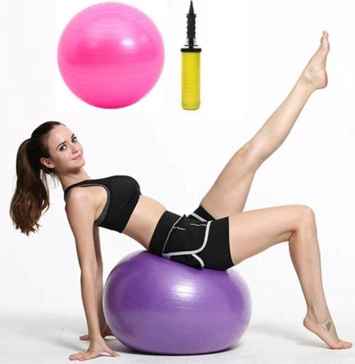 65 Cm Mor Deluxe Pilates Topu 25 Cm Çift Yönlü Pompa