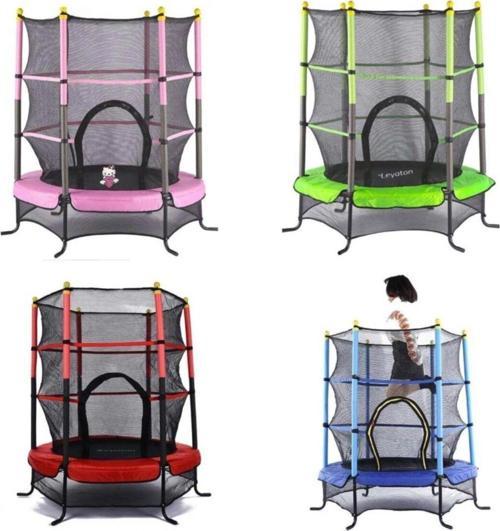 Fileli Trambolin Çocuk Trambolini 140 Cm Büyük Boy 55 Inç