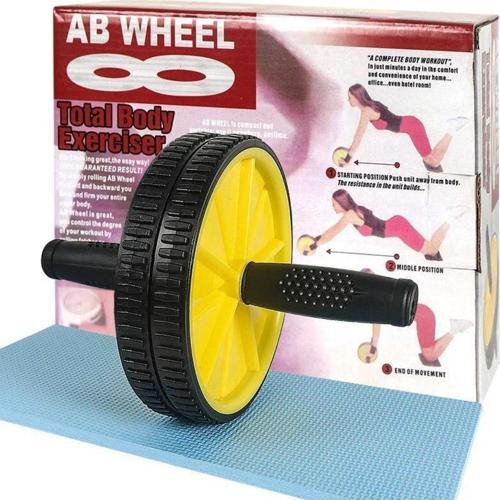 Fitness Tüm Vücut Çalıştırma Aleti Kol Omuz Göğüs Karın Egzersiz Tekerlek Mat