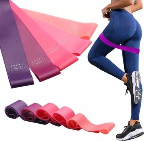 5'Li Aerobik Bandı Latex Bant Set Pilates Yoga Lastiği