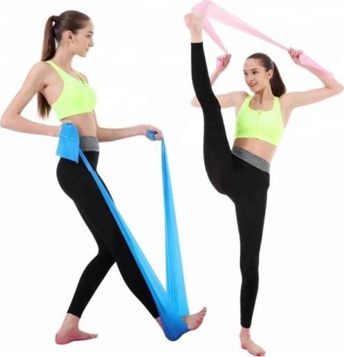Pilates Bandı Jimnastik Pilates Lastiği 120X15 Cm Egzersiz Aerobik Bant 1 Adet Mavi