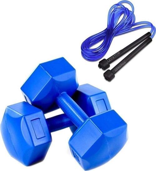 Çok Renkli Dambıl 2X5 Kg Dambıl Seti Dumbbell Atlama Ipi Hediyeli Lyt-15498D 2 X 5 Kg Dambıl Seti P