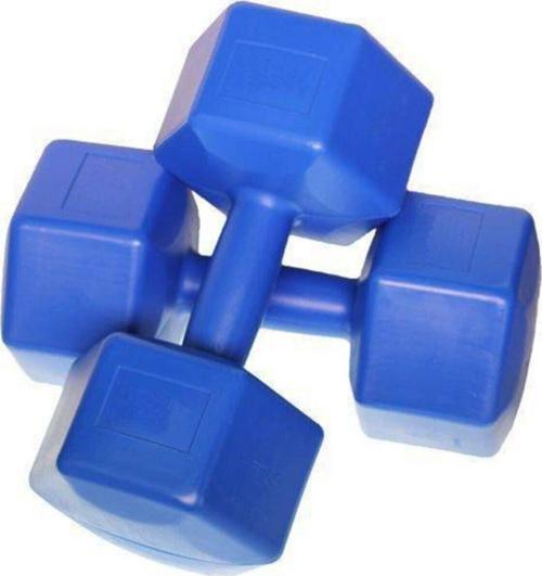 Dambıl Seti Vınyl 10 Kg Ağırlık Seti 10 Kg X 2 Adet = 20 Kg Dumbell Set 10,5 Kg Vinyl Mavi
