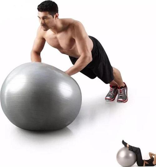 Pilates Topu Gri- Pompa Hediyeli 65 Cm