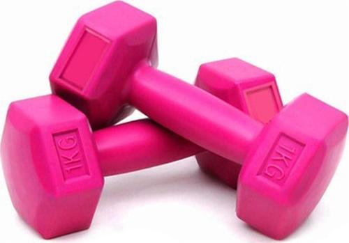 Plastik Pembe Plastik Dambıl Seti 1 Kg 2 Adet Pembe Dambıl Seti 2 X 1 Kg