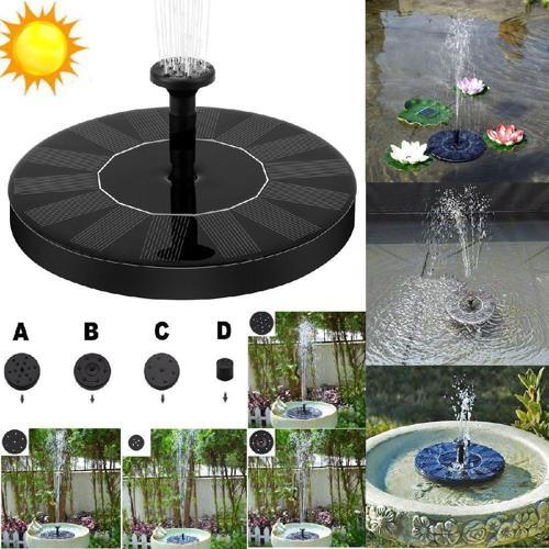 Bahçe Solar Fıskiye Dekoratif Havuz Gölet Su Çeşmesi 4 Kafalı Şelale