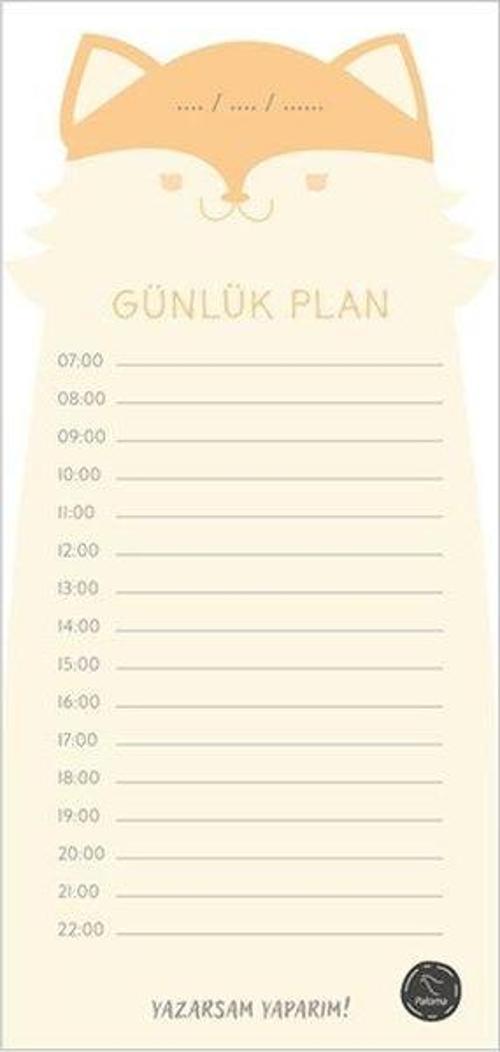 Paloma Tilkili Günlük Plan Bloknot