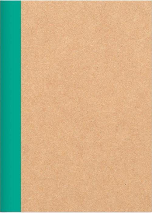 Çizgili Stickerli Kraft Kapak Defter Mavi 18,5*26 50 Yp.