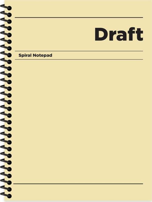 Kareli Sert Kapak Spiralli Draft Defter Sarı 17x24